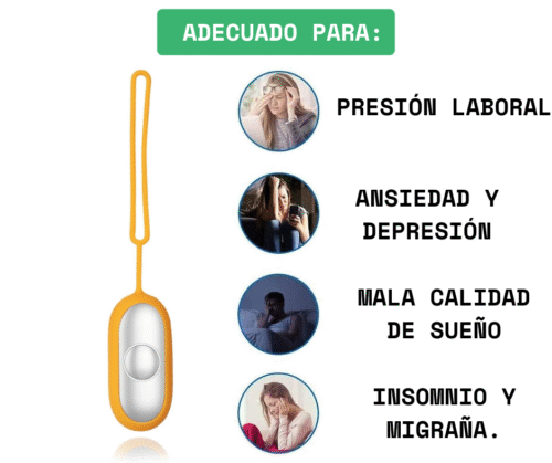 03 Dispositivo para Dormir con Microcorriente | Alivia Estrés, Ansiedad e Insomnio – Portátil y Recargable
