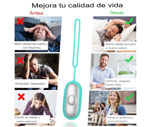 04 Dispositivo para Dormir con Microcorriente | Alivia Estrés, Ansiedad e Insomnio – Portátil y Recargable