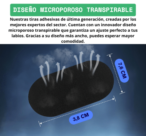 13Cintas bucales Cintas bucales. Dormí mejor, respiración nasal y menos ronquidos